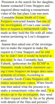Jossee Smith: Crime Stoppers never stopped making videos. Just (always) need information from the investigator.