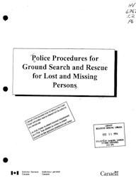 Police Procedures for Ground Search & Rescue for Lost & Missing Persons