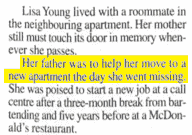 ...her father was to help her move into a new apartment the day she went missing
