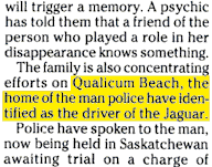 Qualicum Beach, the home of the man police have identified as the driver of the Jaguar.