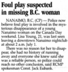 Foul play suspected in missing B.C. woman