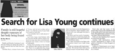 Search for Lisa Young continues